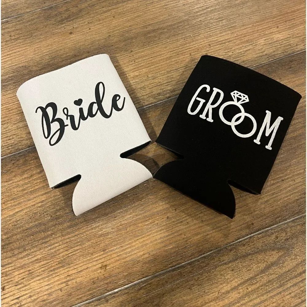 Bride & Groom Koozie Set New - Never Used!